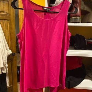 EXPRESS hot pink silk blouse